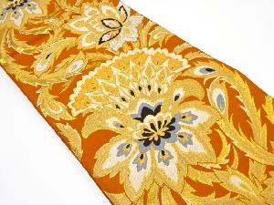 アンティーク　花更紗模様織り出し袋帯（材料）